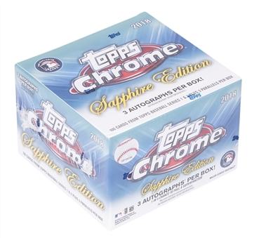 2018 Topps Chrome Baseball Sapphire Edition Sealed Hobby Box